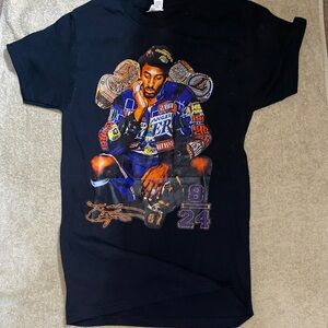 Kobe Bryant Post Championship Black Graphic Tee #8 #24 Lakers NBA